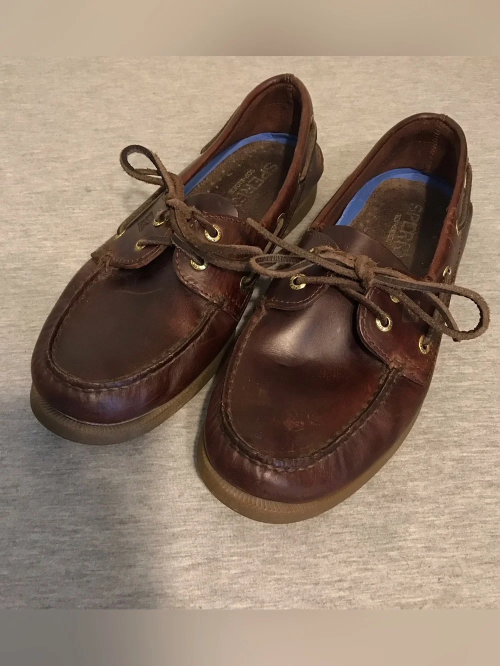 Men’s Sperry Leather Boat Shoes Size 10 Brown Authentic Original Deck Shoes